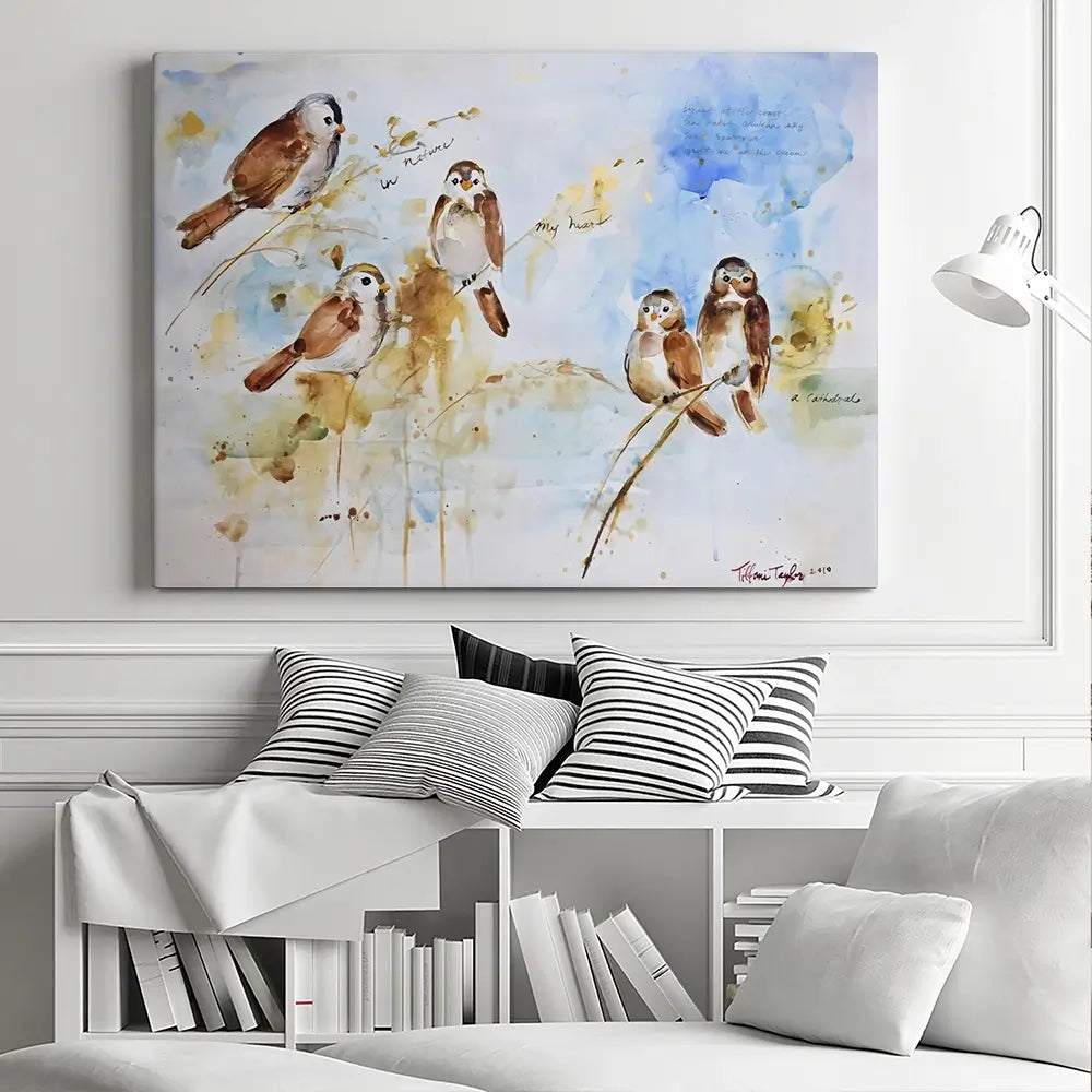 Holy Conversation Sparrows Canvas Print Holy Conversation Sparrows Canvas Print wall art product Tiffani Taylor - Independent
