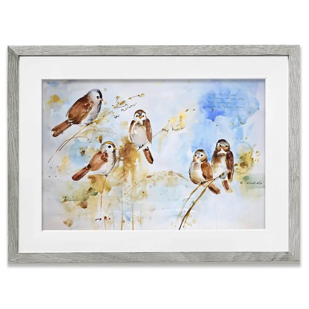 Holy Conversation Sparrows Framed Art Print Holy Conversation Sparrows Framed Art Print wall art product Tiffani Taylor - Independent