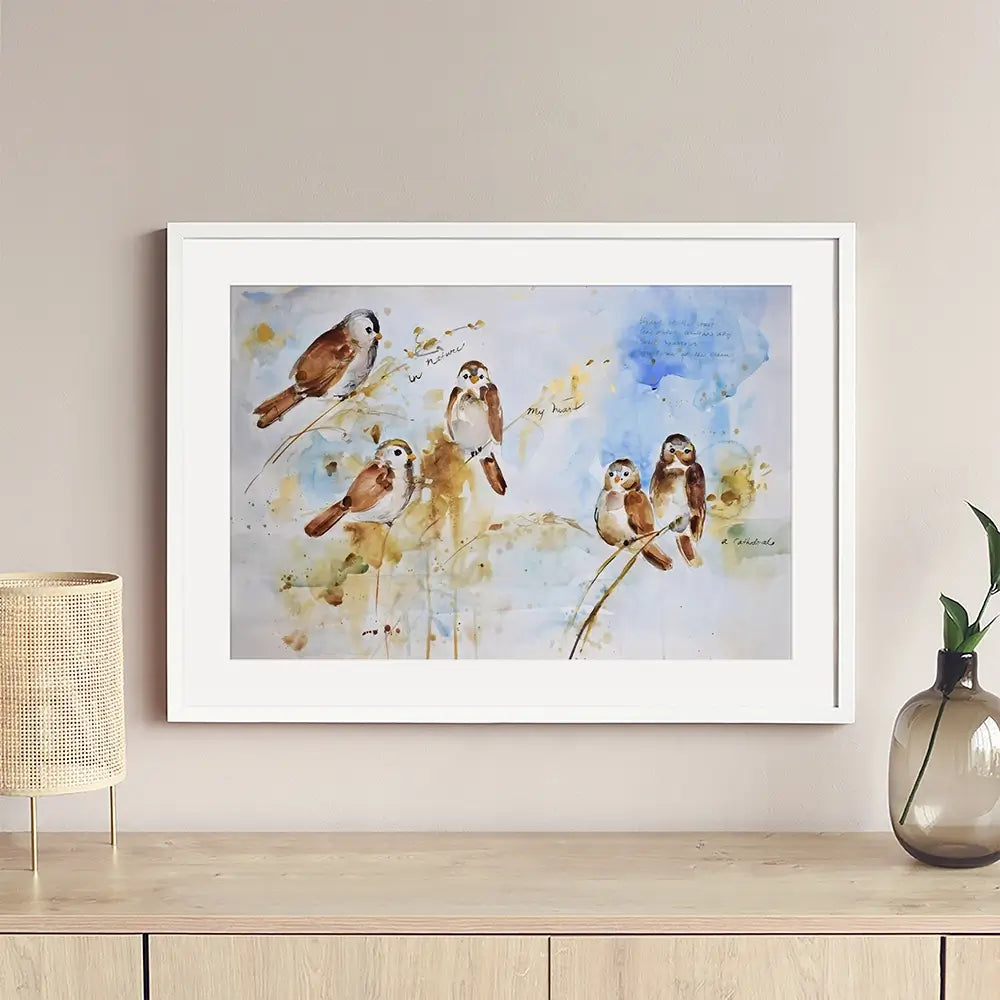 Holy Conversation Sparrows Framed Art Print Holy Conversation Sparrows Framed Art Print wall art product Tiffani Taylor - Independent