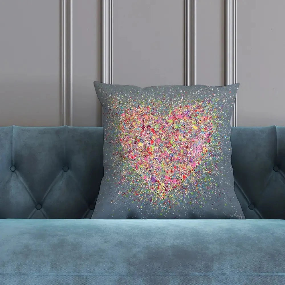 Home Is Where The Heart Is Cushion Home Is Where The Heart Is Cushion wall art product Jo Gough