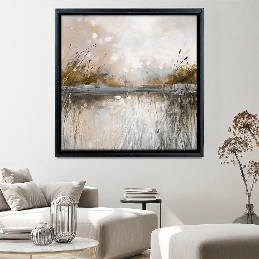 Honeybloom Lake View Square Canvas Print Honeybloom Lake View Square Canvas Print wall art product Carol Robinson