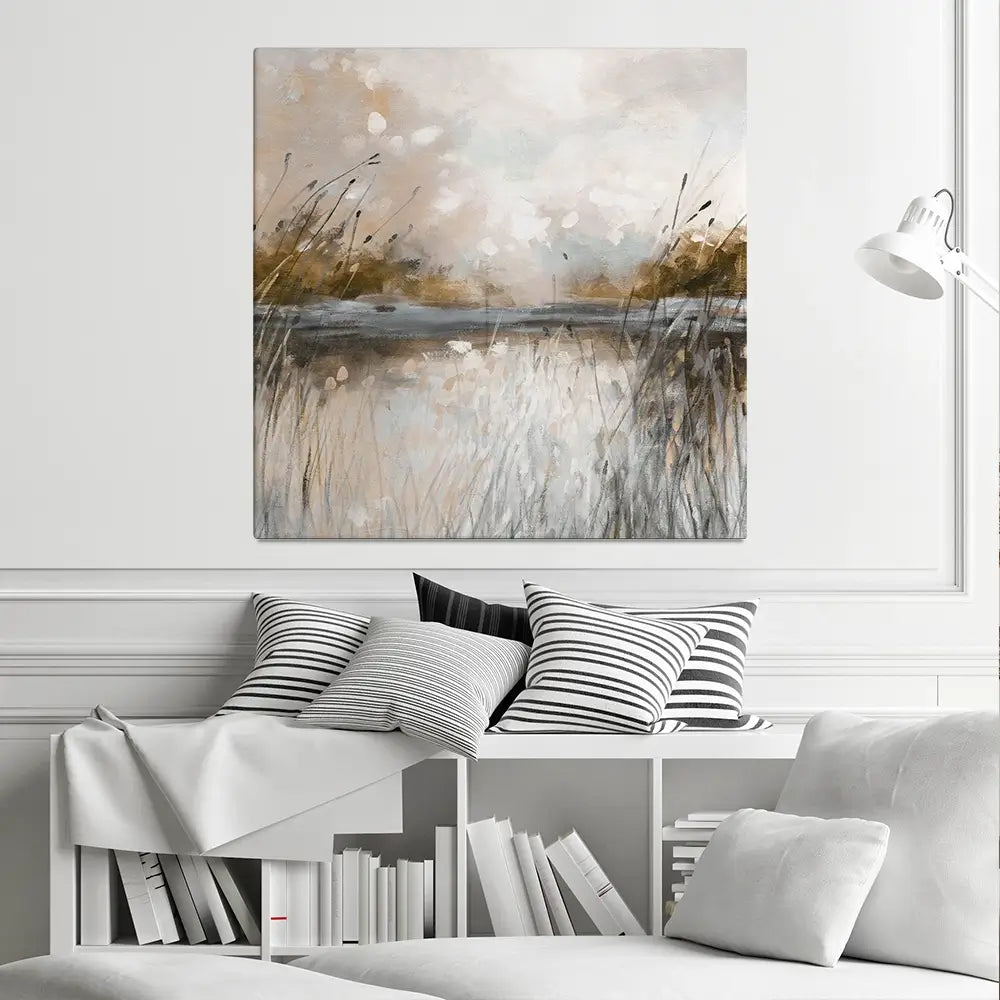 Honeybloom Lake View Square Canvas Print Honeybloom Lake View Square Canvas Print wall art product Carol Robinson