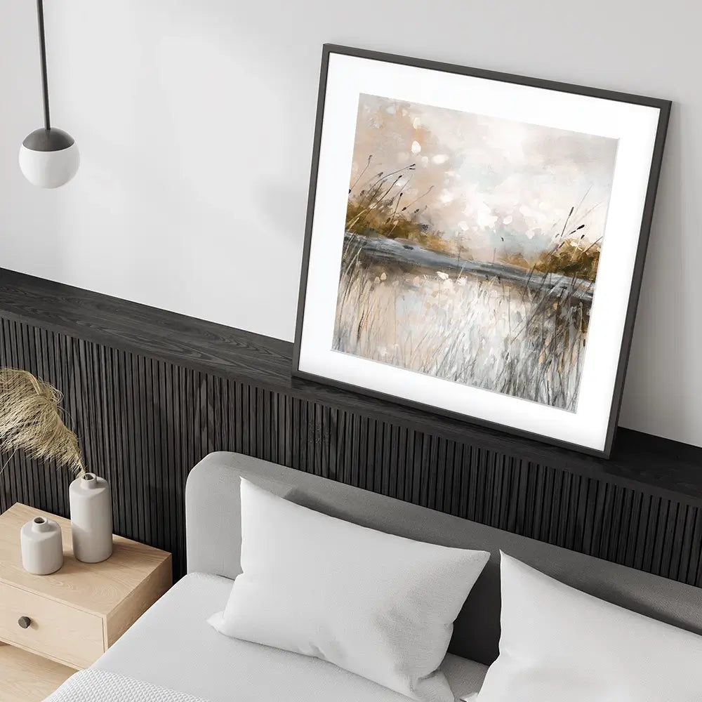 Honeybloom Lake View Square Framed Art Print Honeybloom Lake View Square Framed Art Print wall art product Carol Robinson