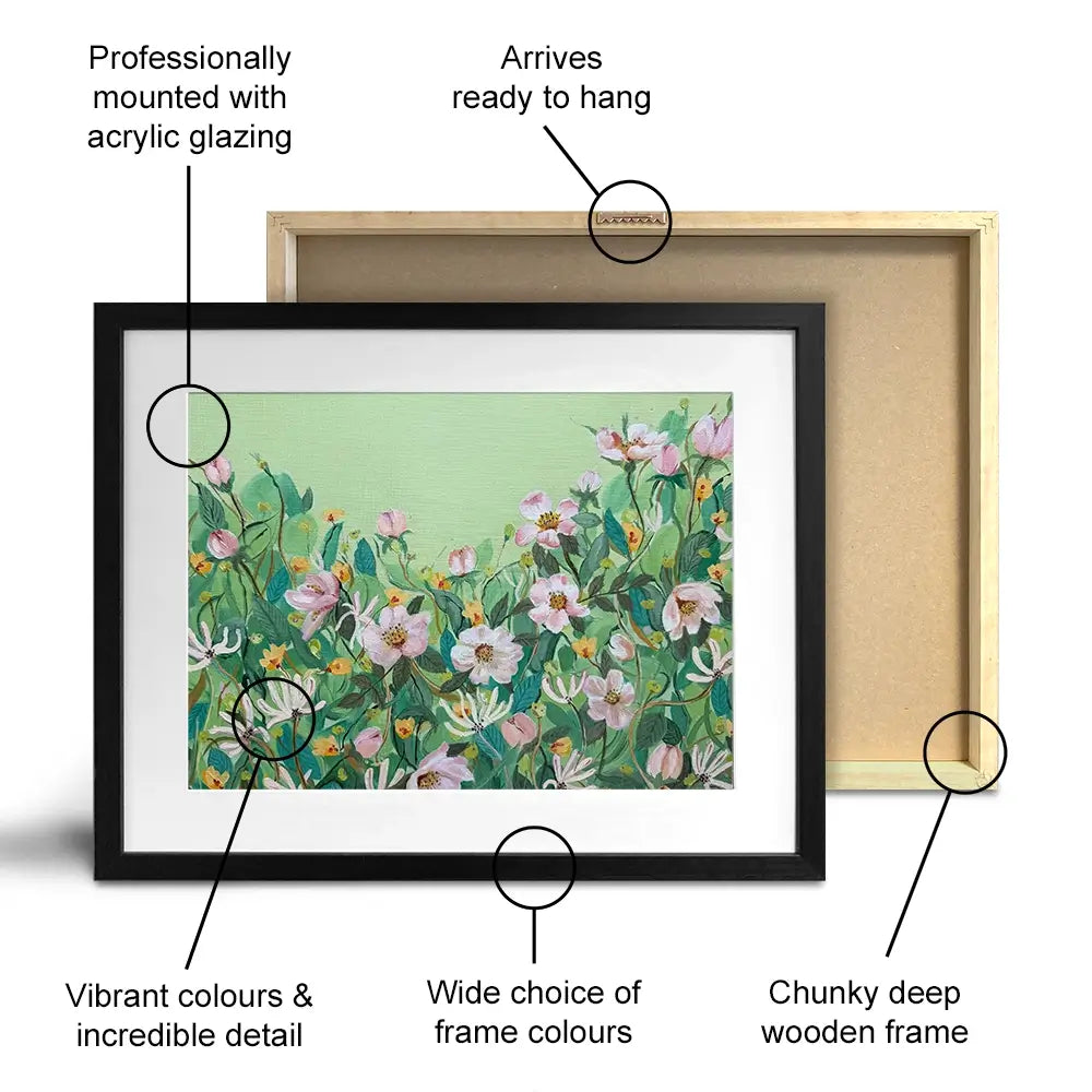 Honeysuckle And Roses Framed Art Print Honeysuckle And Roses Framed Art Print wall art product Karen Sutton