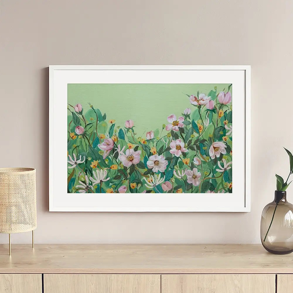 Honeysuckle And Roses Framed Art Print Honeysuckle And Roses Framed Art Print wall art product Karen Sutton