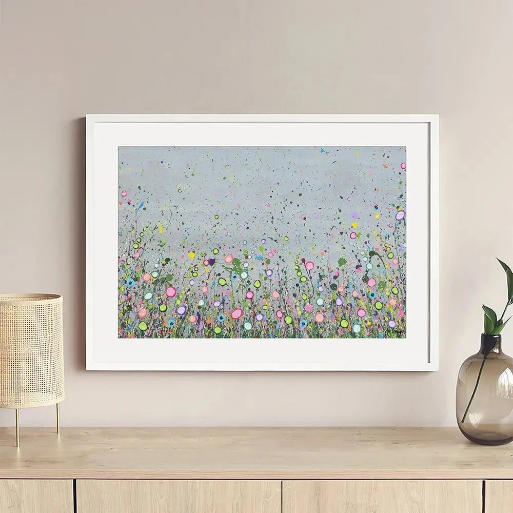 Hope Dances In The Flowers Framed Art Print Hope Dances In The Flowers Framed Art Print wall art product Jo Gough