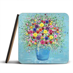 Hopelessly Devoted To You Coaster Set Rainbow Soul Tree Coaster Set | Rainbow Soul Tree Art Coasters wall art product Jo Gough