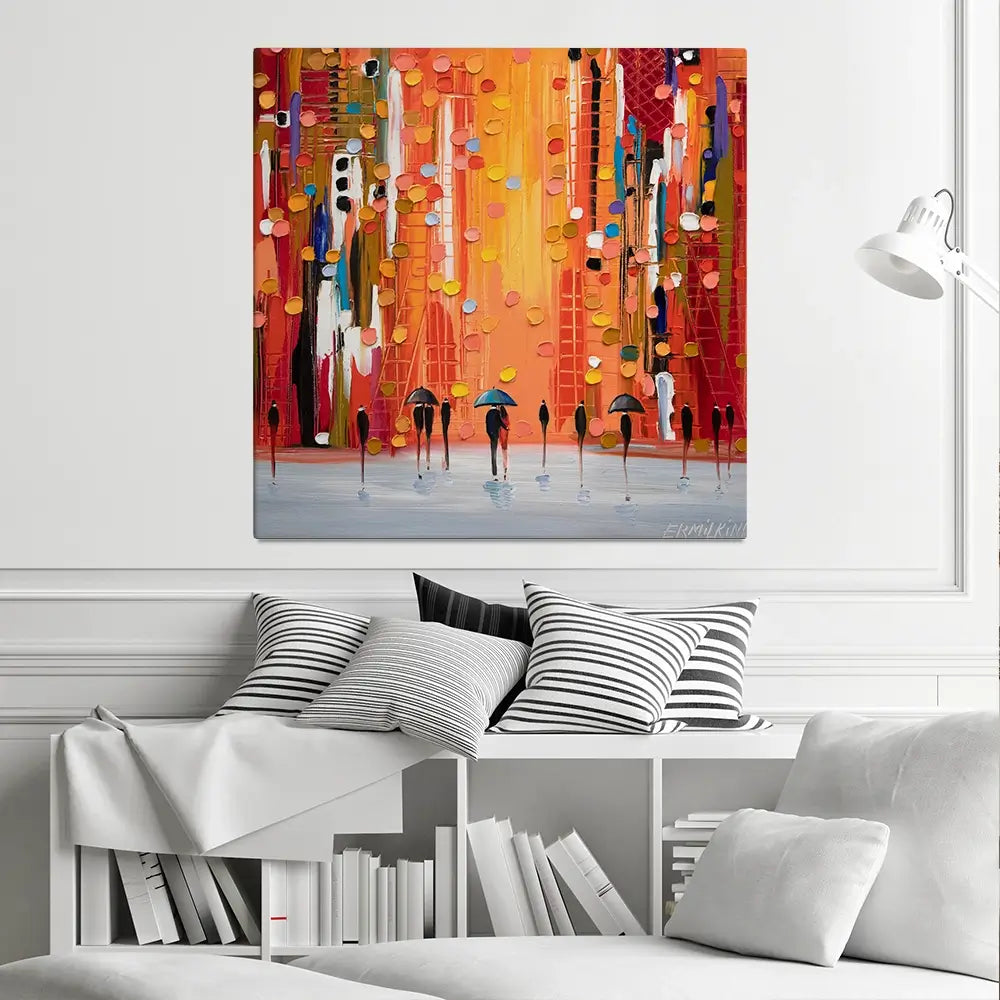 Hot Rainy Sunset Canvas Print Hot Rainy Sunset Canvas Print wall art product Ekaterina Ermilkina