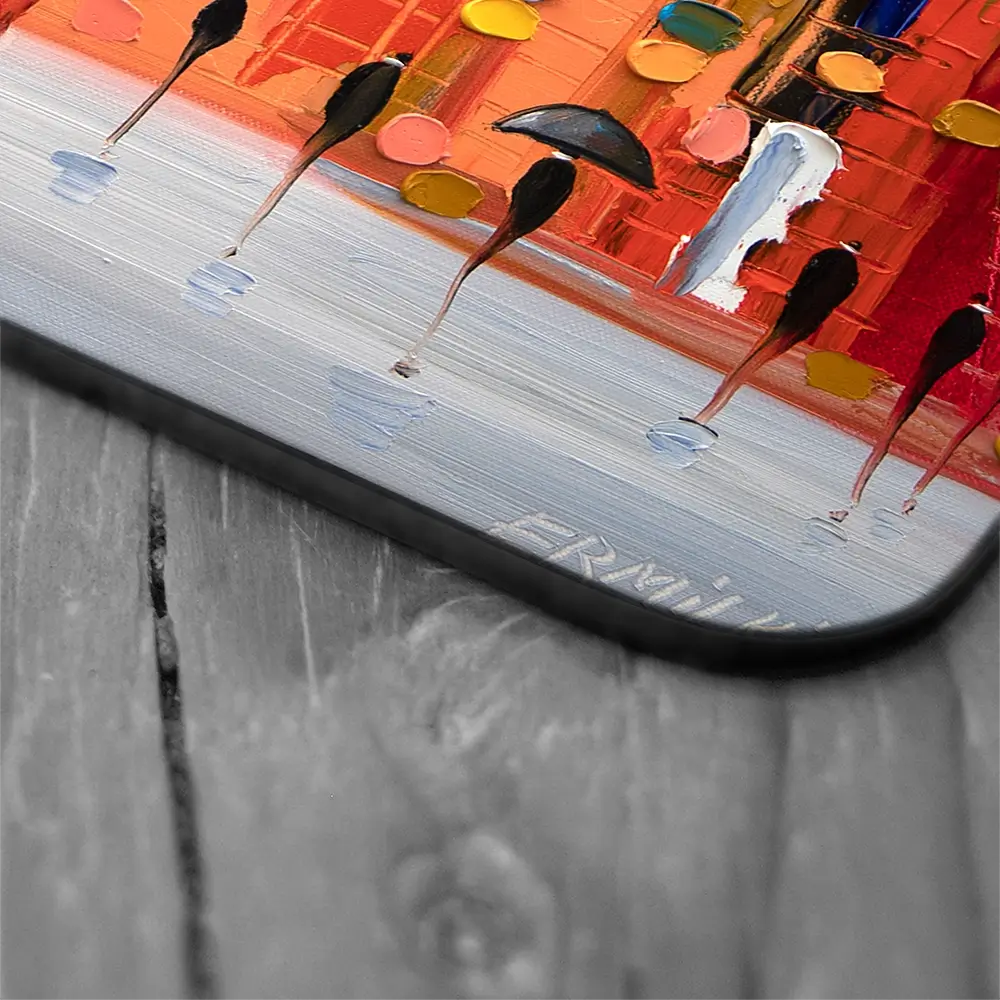 Hot Rainy Sunset Coaster Set Rainbow Soul Tree Coaster Set | Rainbow Soul Tree Art Coasters wall art product Ekaterina Ermilkina