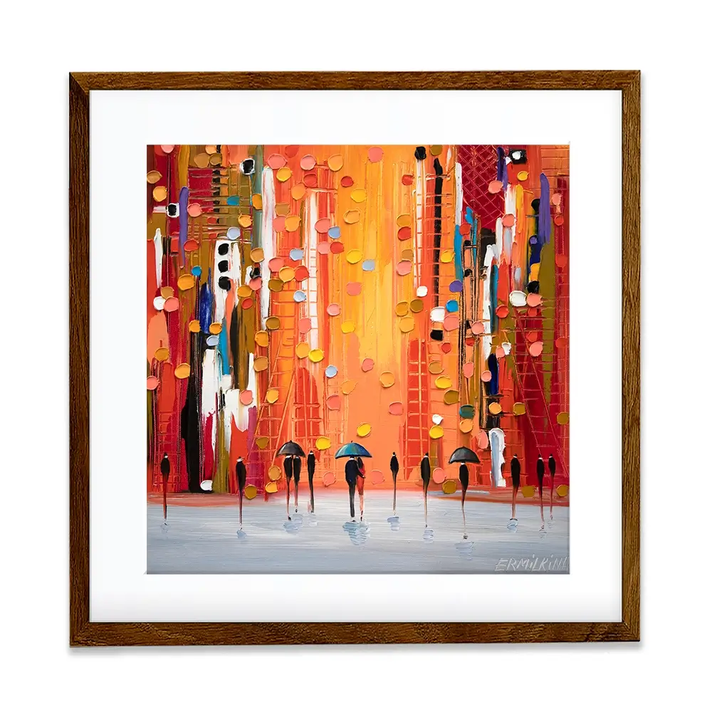 Hot Rainy Sunset Framed Art Print Hot Rainy Sunset Framed Art Print wall art product Ekaterina Ermilkina