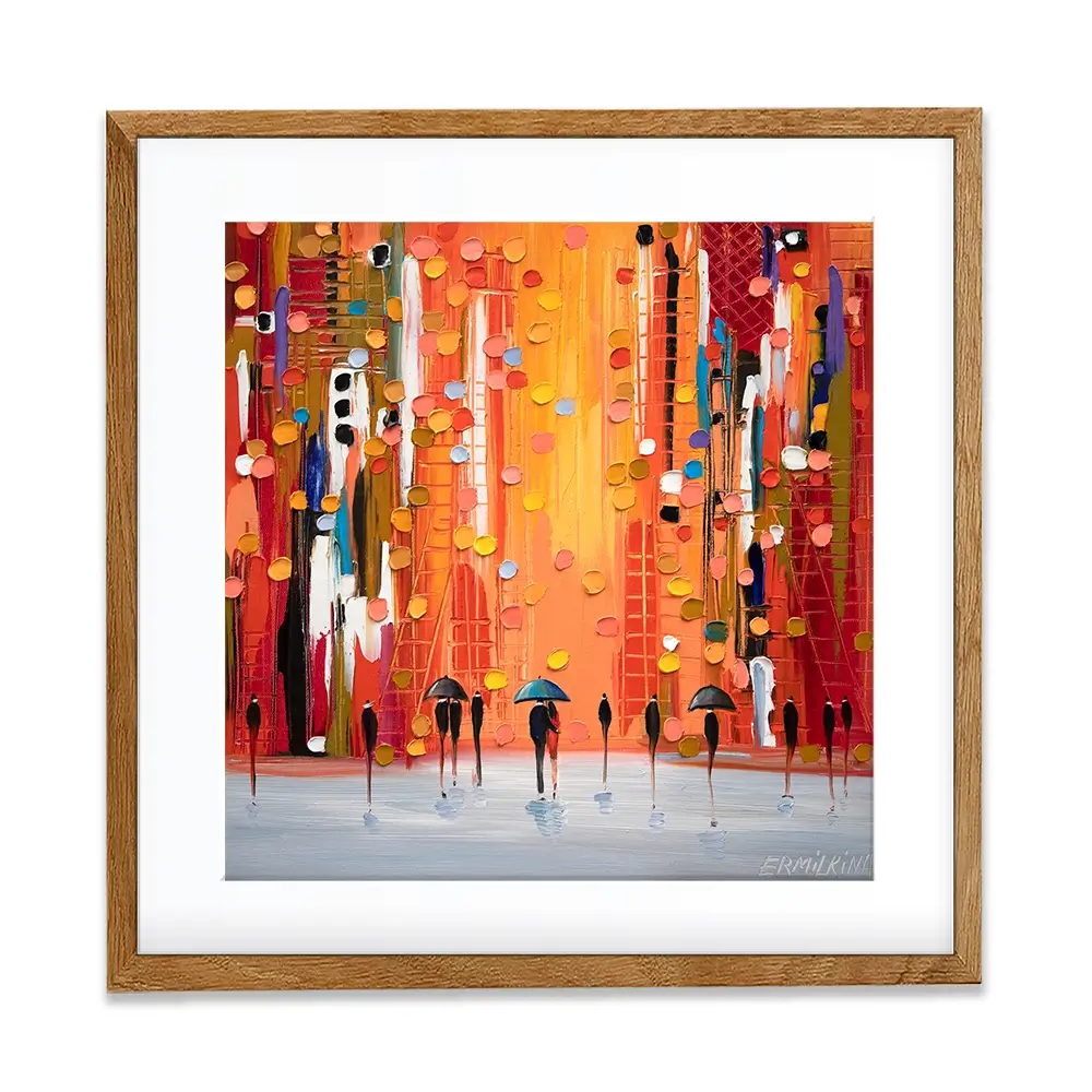 Hot Rainy Sunset Framed Art Print Hot Rainy Sunset Framed Art Print wall art product Ekaterina Ermilkina