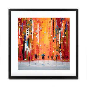 Hot Rainy Sunset Framed Art Print Hot Rainy Sunset Framed Art Print wall art product Ekaterina Ermilkina