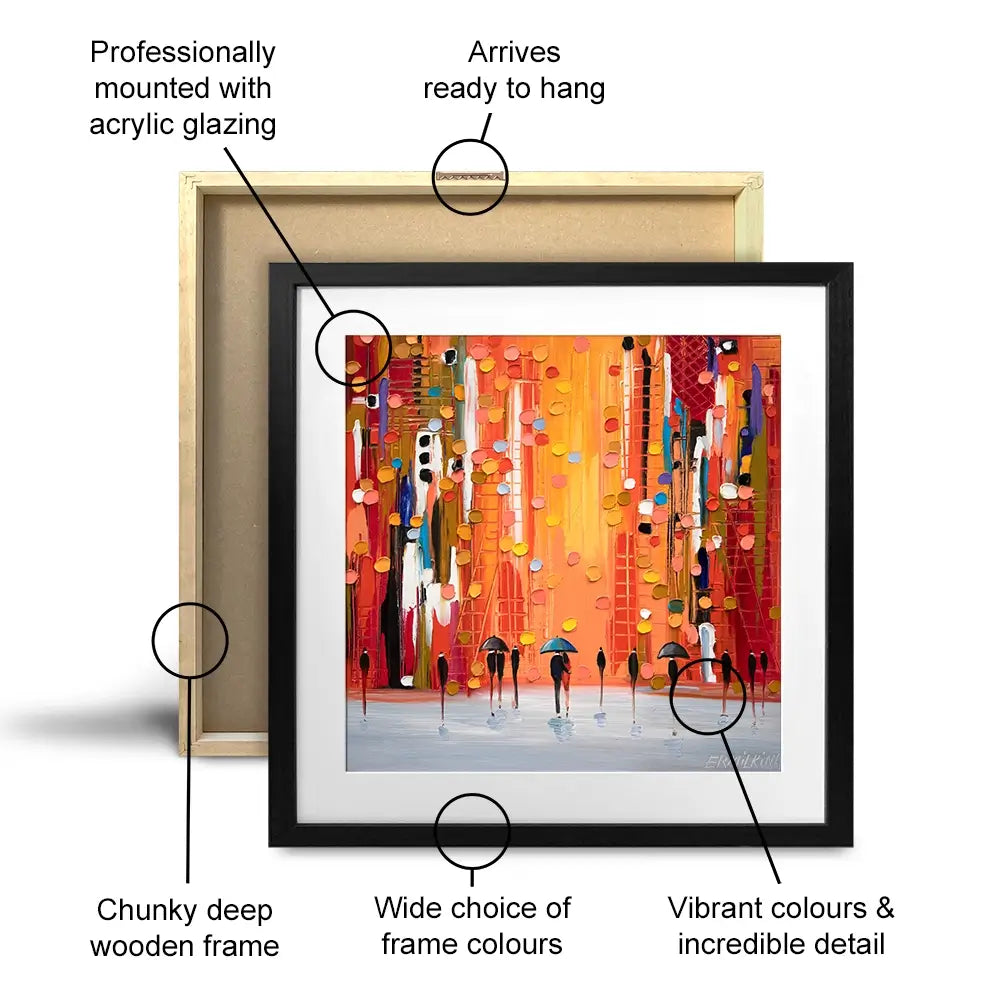 Hot Rainy Sunset Framed Art Print Hot Rainy Sunset Framed Art Print wall art product Ekaterina Ermilkina