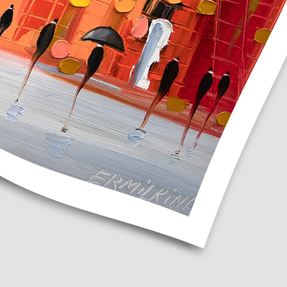 Hot Rainy Sunset Square Art Print Hot Rainy Sunset Square Art Print wall art product Ekaterina Ermilkina