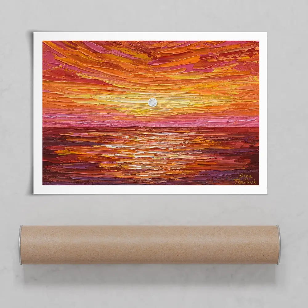 Hot Summer Sunset Art Print Hot Summer Sunset Art Print wall art product Olga Tkachyk