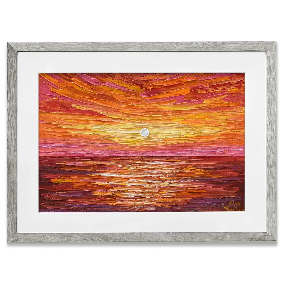 Hot Summer Sunset Framed Art Print Hot Summer Sunset Framed Art Print wall art product Olga Tkachyk