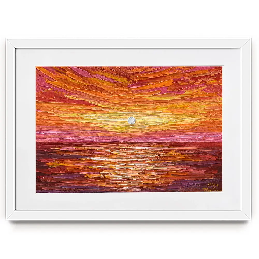 Hot Summer Sunset Framed Art Print Hot Summer Sunset Framed Art Print wall art product Olga Tkachyk
