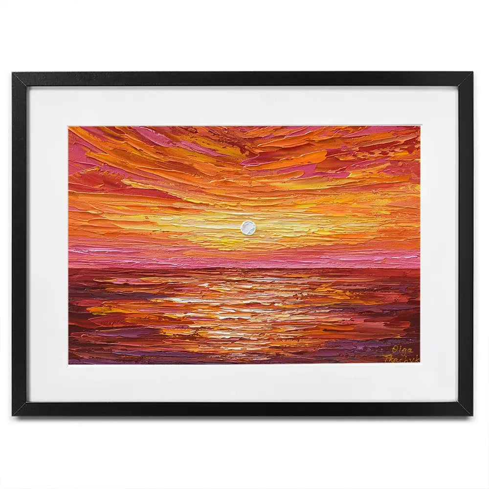 Hot Summer Sunset Framed Art Print Hot Summer Sunset Framed Art Print wall art product Olga Tkachyk