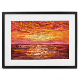Hot Summer Sunset Framed Art Print Hot Summer Sunset Framed Art Print wall art product Olga Tkachyk