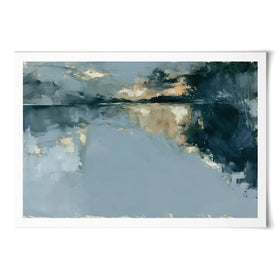 Hour Of Slow Reflection Art Print Hour Of Slow Reflection Art Print wall art product Chromatic Storm Studio