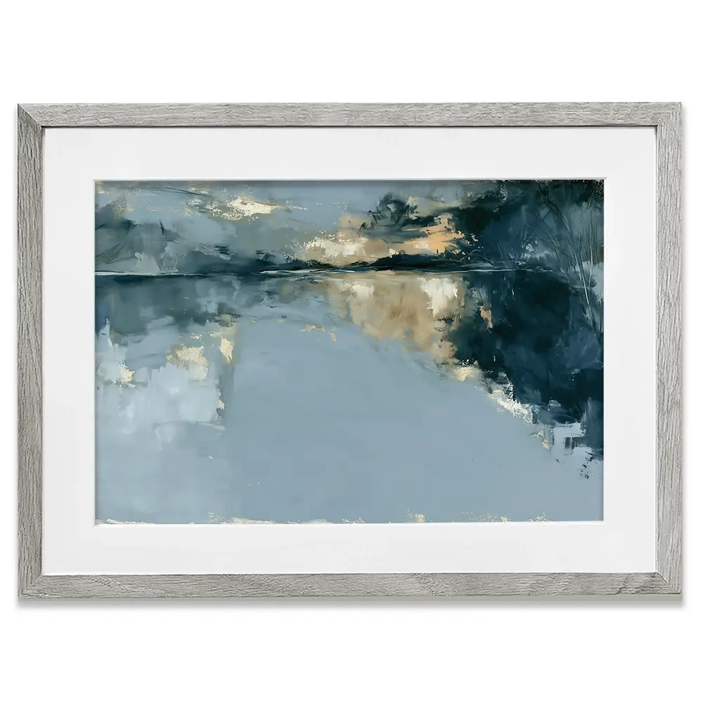 Hour Of Slow Reflection Framed Art Print Hour Of Slow Reflection Framed Art Print wall art product Chromatic Storm Studio