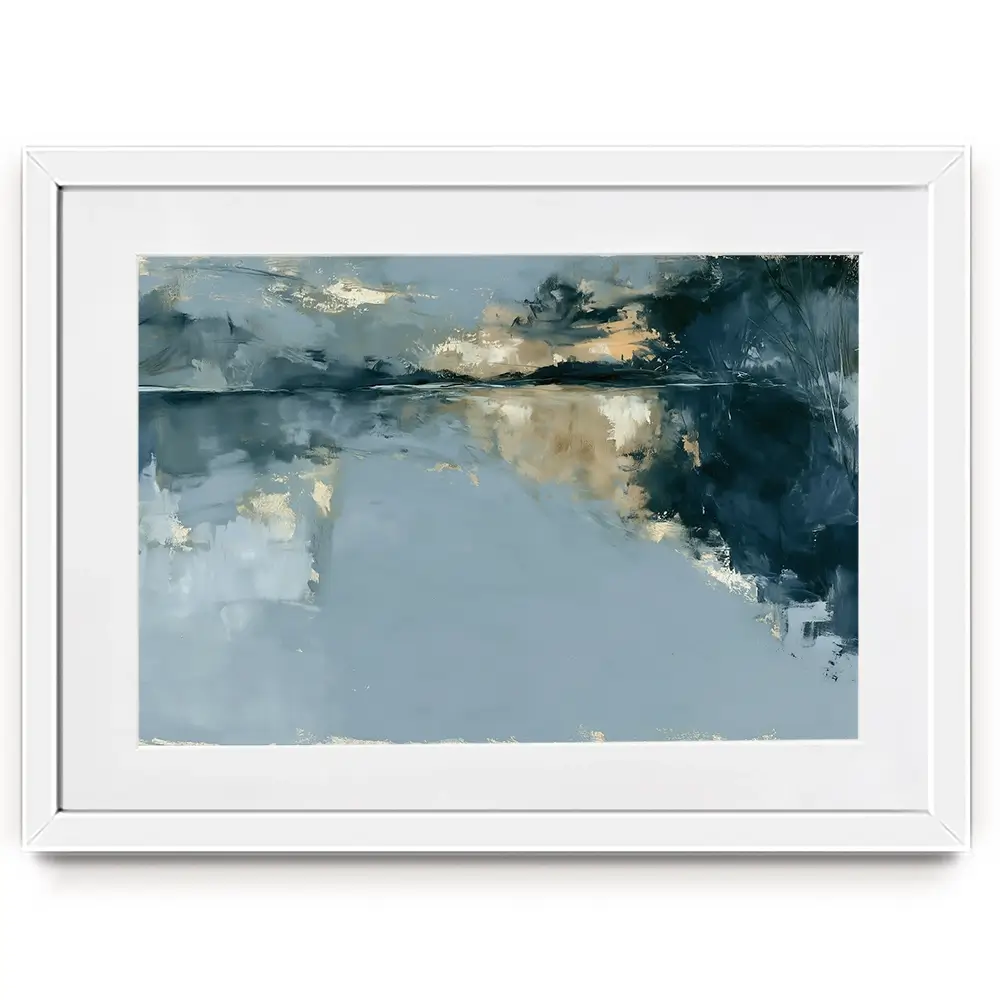 Hour Of Slow Reflection Framed Art Print Hour Of Slow Reflection Framed Art Print wall art product Chromatic Storm Studio
