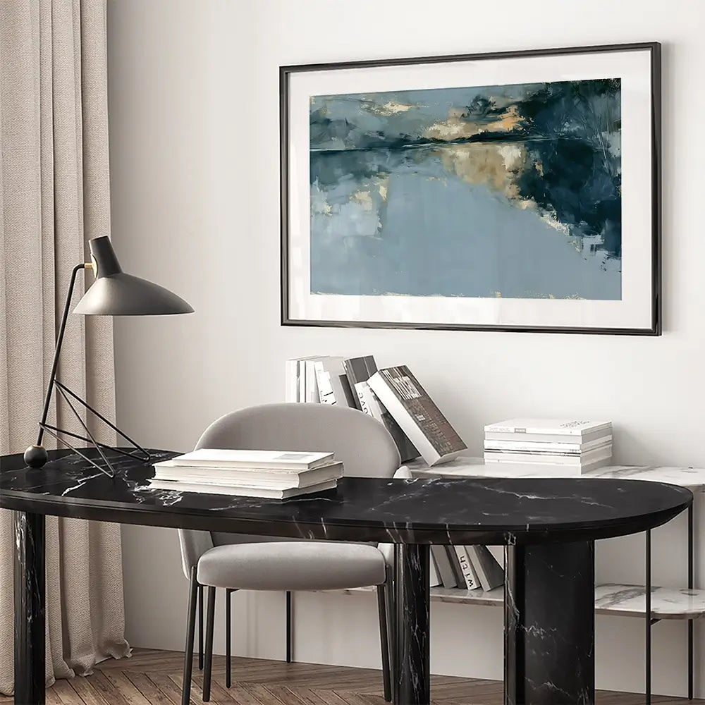 Hour Of Slow Reflection Framed Art Print Hour Of Slow Reflection Framed Art Print wall art product Chromatic Storm Studio