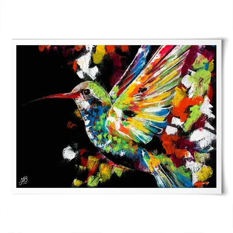 Hummingbird Art Print Hummingbird Art Print wall art product Jackie Bridges