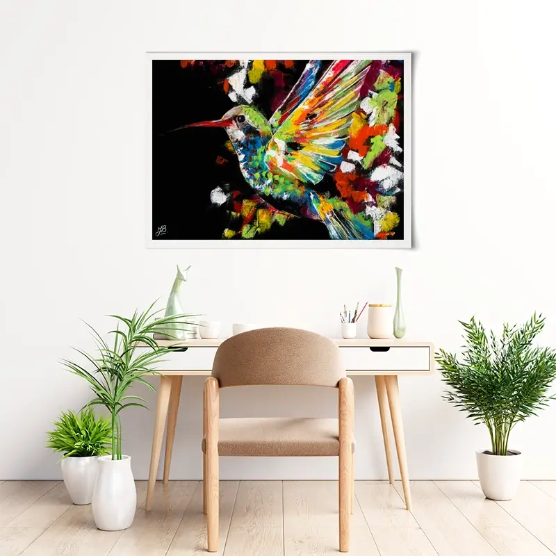 Hummingbird Art Print Hummingbird Art Print wall art product Jackie Bridges