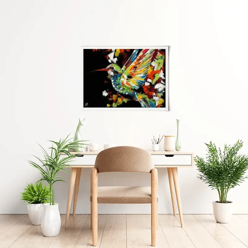 Hummingbird Art Print Hummingbird Art Print wall art product Jackie Bridges