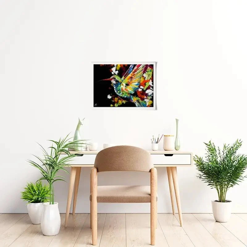 Hummingbird Art Print Hummingbird Art Print wall art product Jackie Bridges