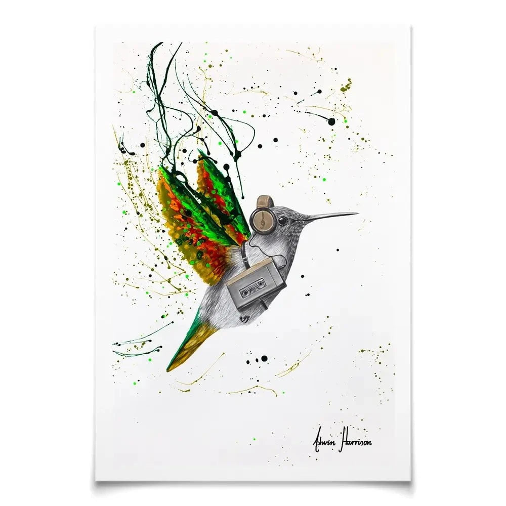 Hummingbird Beats Art Print