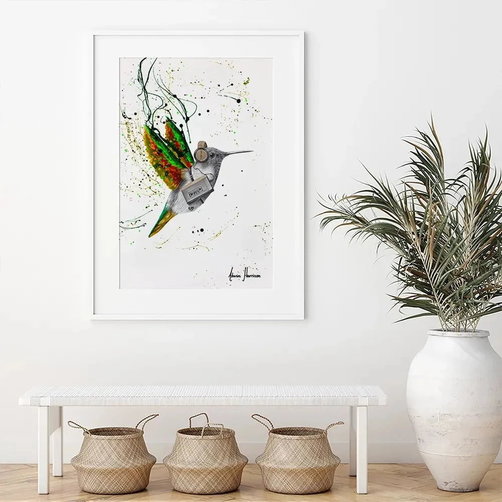 Hummingbird Beats Framed Art Print Hummingbird Beats Framed Art Print wall art product Ashvin Harrison