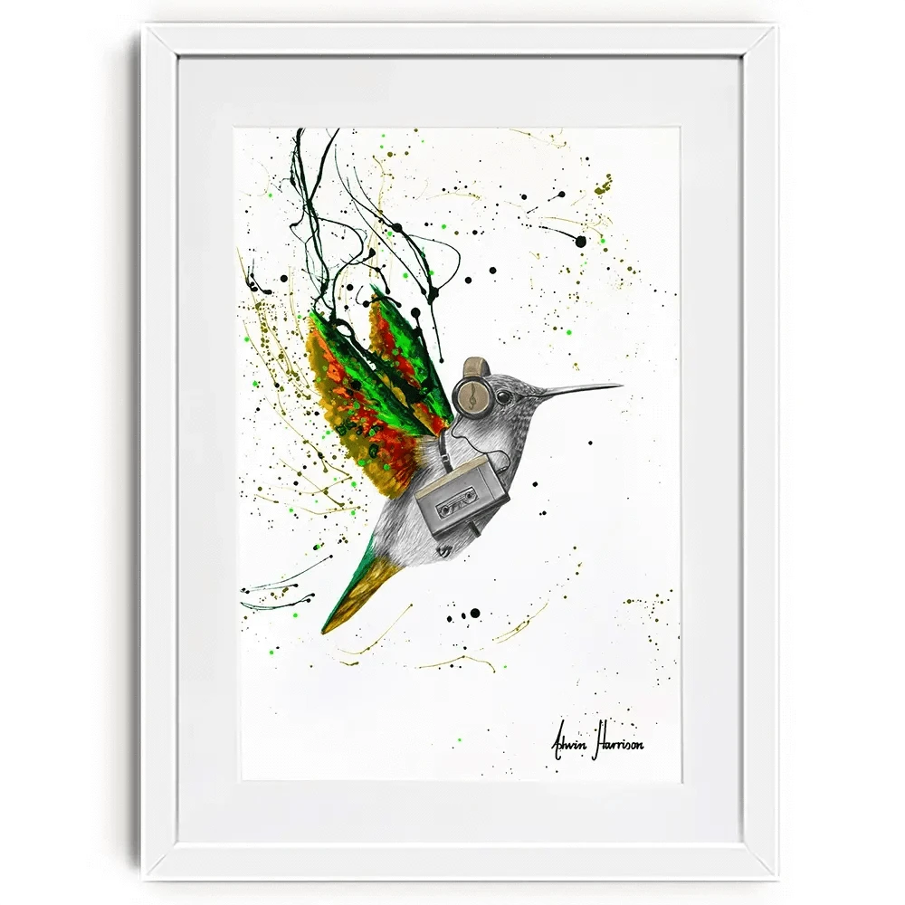 Hummingbird Beats Framed Art Print Hummingbird Beats Framed Art Print wall art product Ashvin Harrison