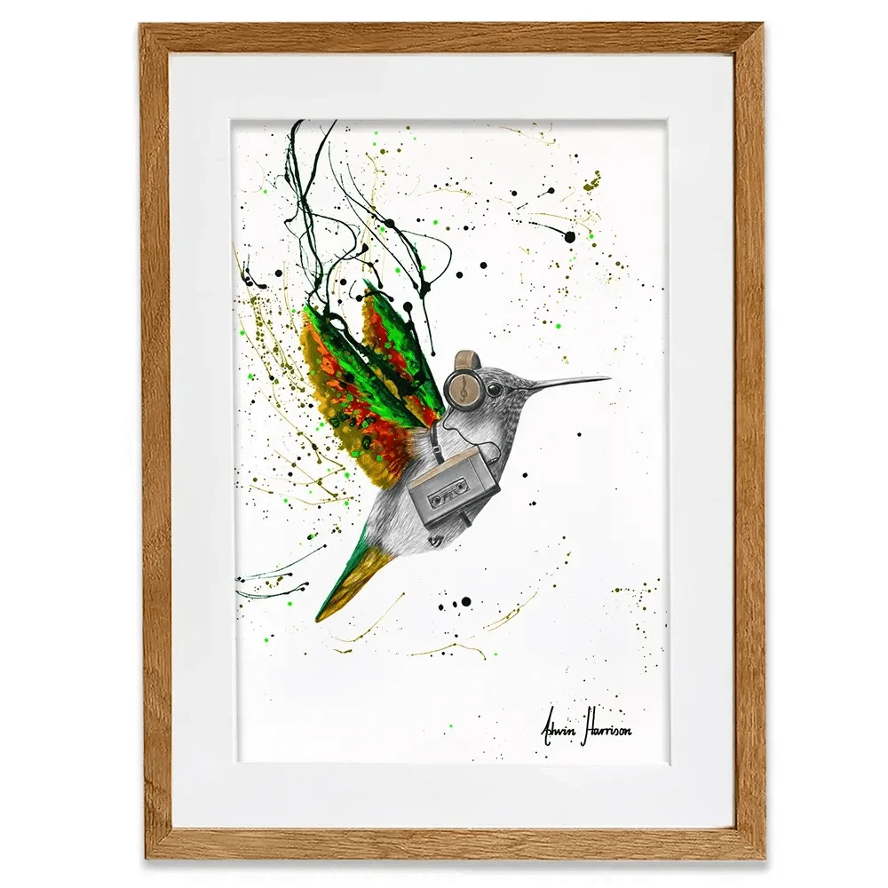 Hummingbird Beats Framed Art Print Hummingbird Beats Framed Art Print wall art product Ashvin Harrison