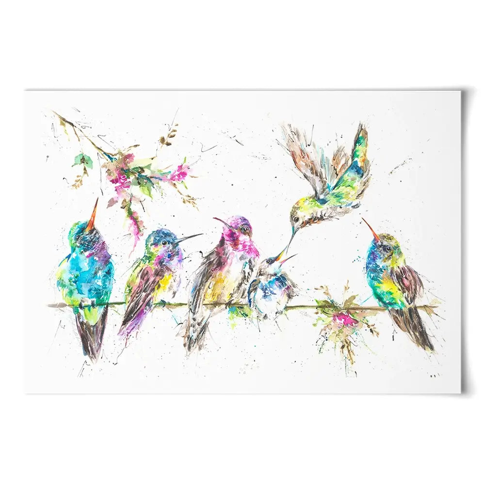 Hummingbirds Art Print Hummingbirds Art Print wall art product Nicola Jane Rowles
