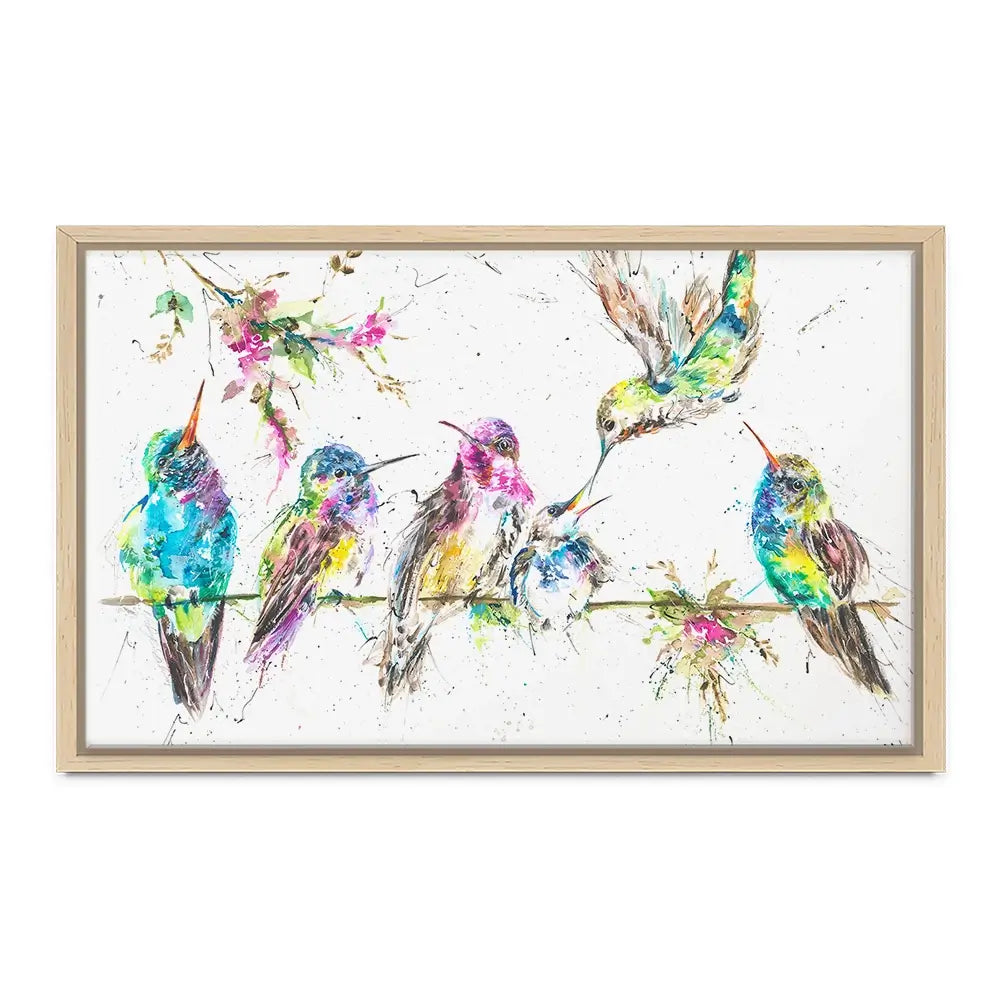 Hummingbirds Canvas Print Hummingbirds Canvas Print wall art product Nicola Jane Rowles