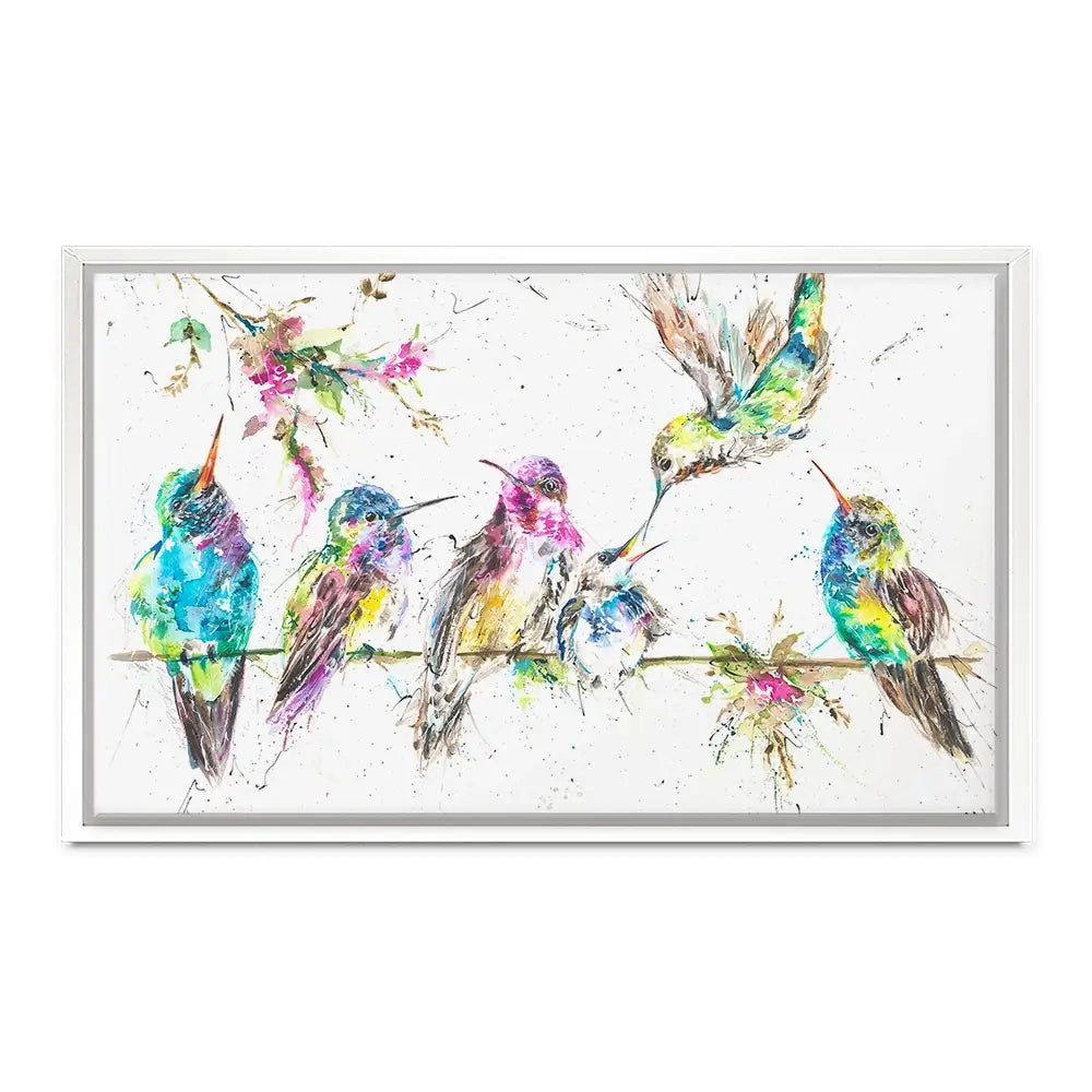 Hummingbirds Canvas Print Hummingbirds Canvas Print wall art product Nicola Jane Rowles