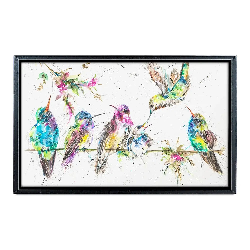 Hummingbirds Canvas Print Hummingbirds Canvas Print wall art product Nicola Jane Rowles