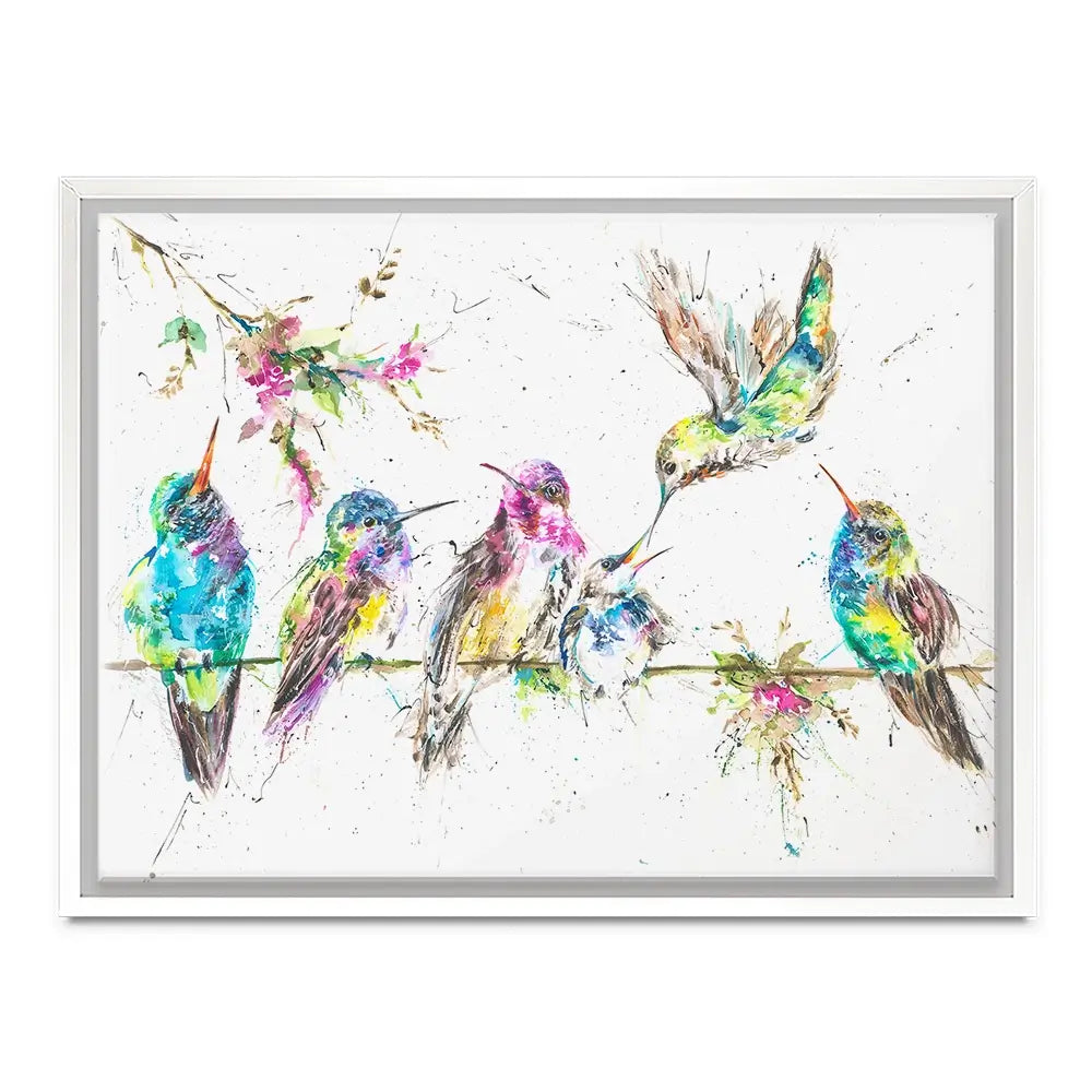 Hummingbirds Canvas Print Hummingbirds Canvas Print wall art product Nicola Jane Rowles