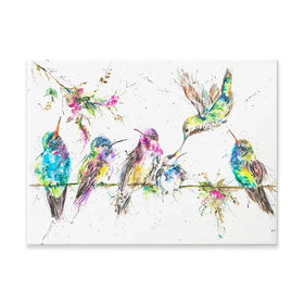 Hummingbirds Canvas Print Hummingbirds Canvas Print wall art product Nicola Jane Rowles