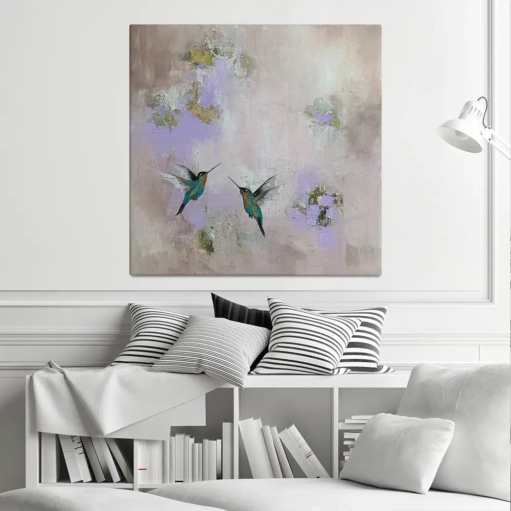 Hummingbirds Delight Canvas Print Hummingbirds Delight Canvas Print wall art product Laure Bury