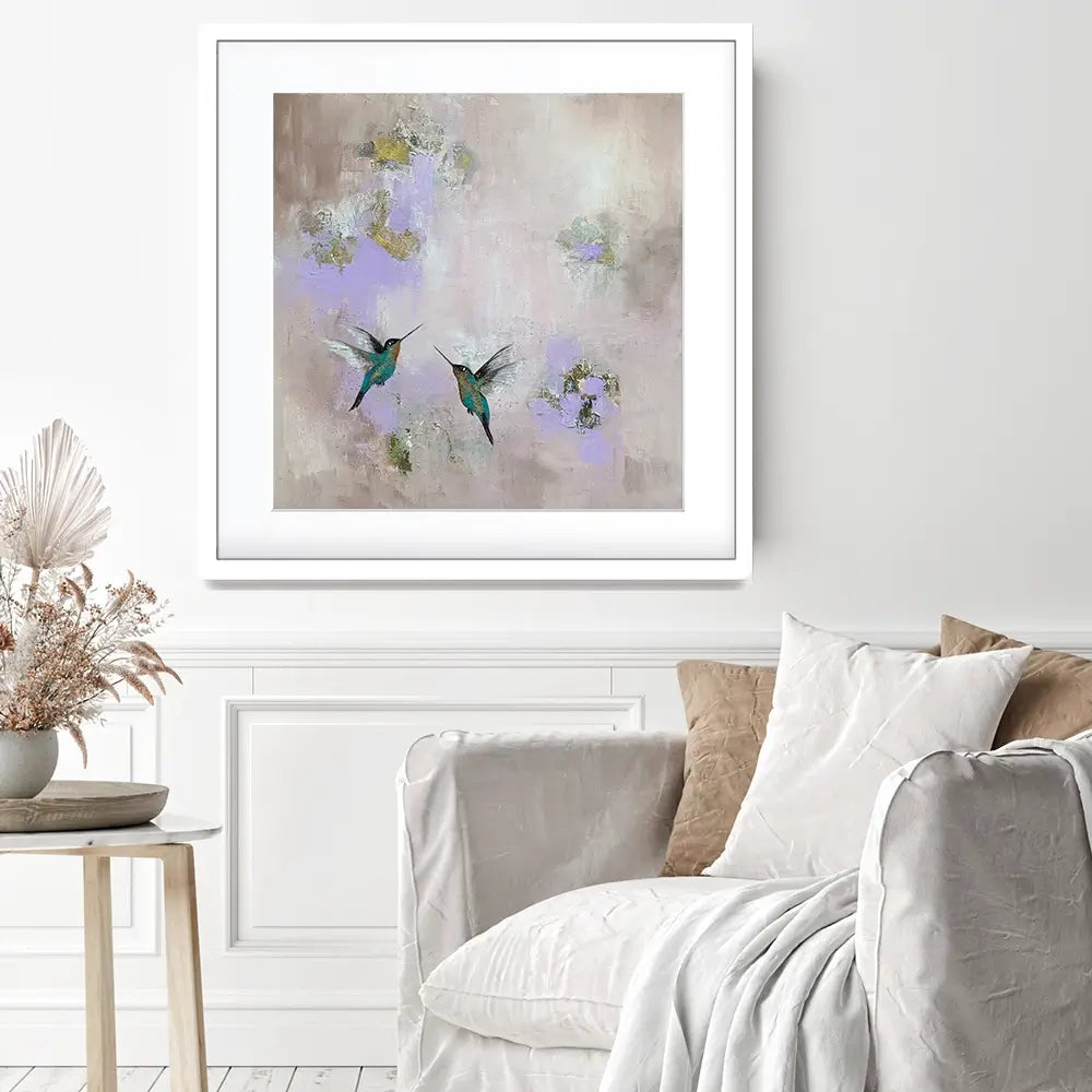 Hummingbirds Delight Framed Art Print Hummingbirds Delight Framed Art Print wall art product Laure Bury