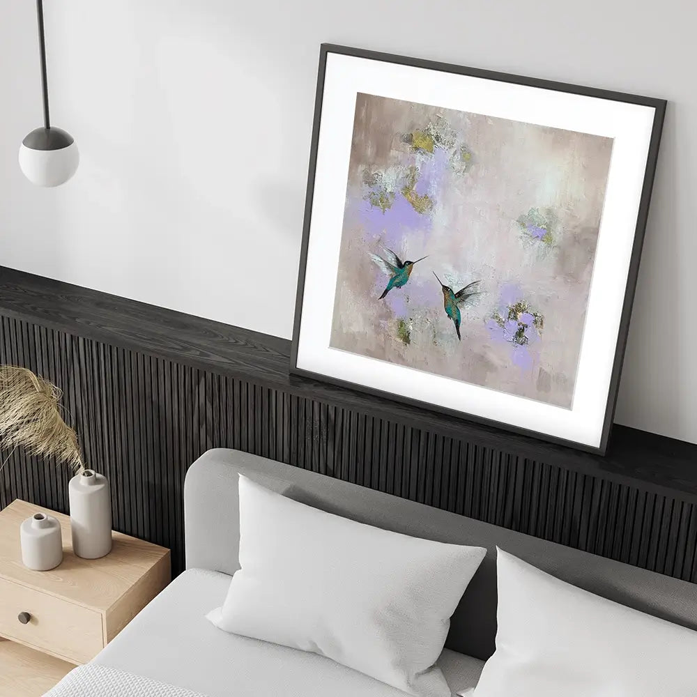 Hummingbirds Delight Framed Art Print Hummingbirds Delight Framed Art Print wall art product Laure Bury