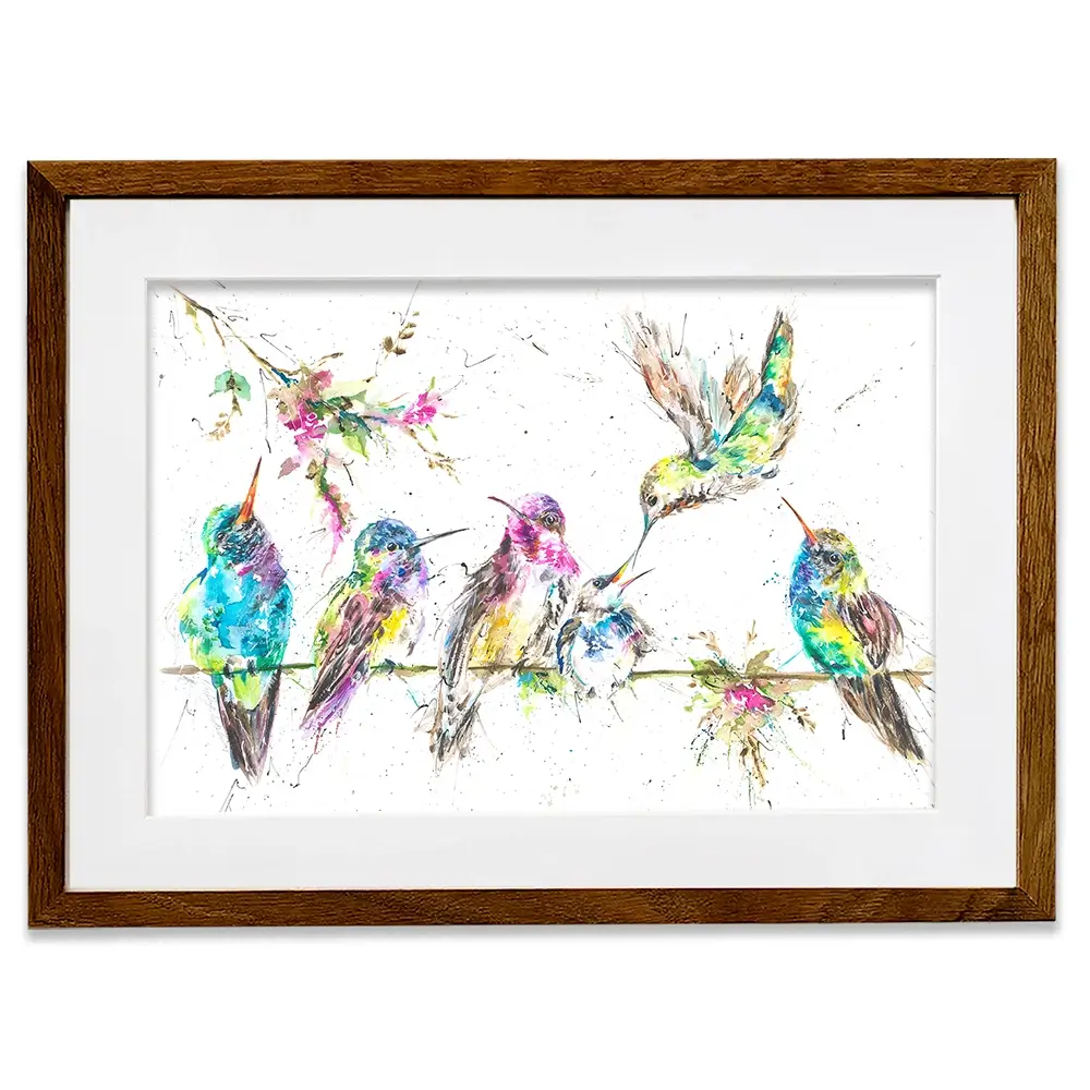 Hummingbirds Framed Art Print Hummingbirds Framed Art Print wall art product Nicola Jane Rowles