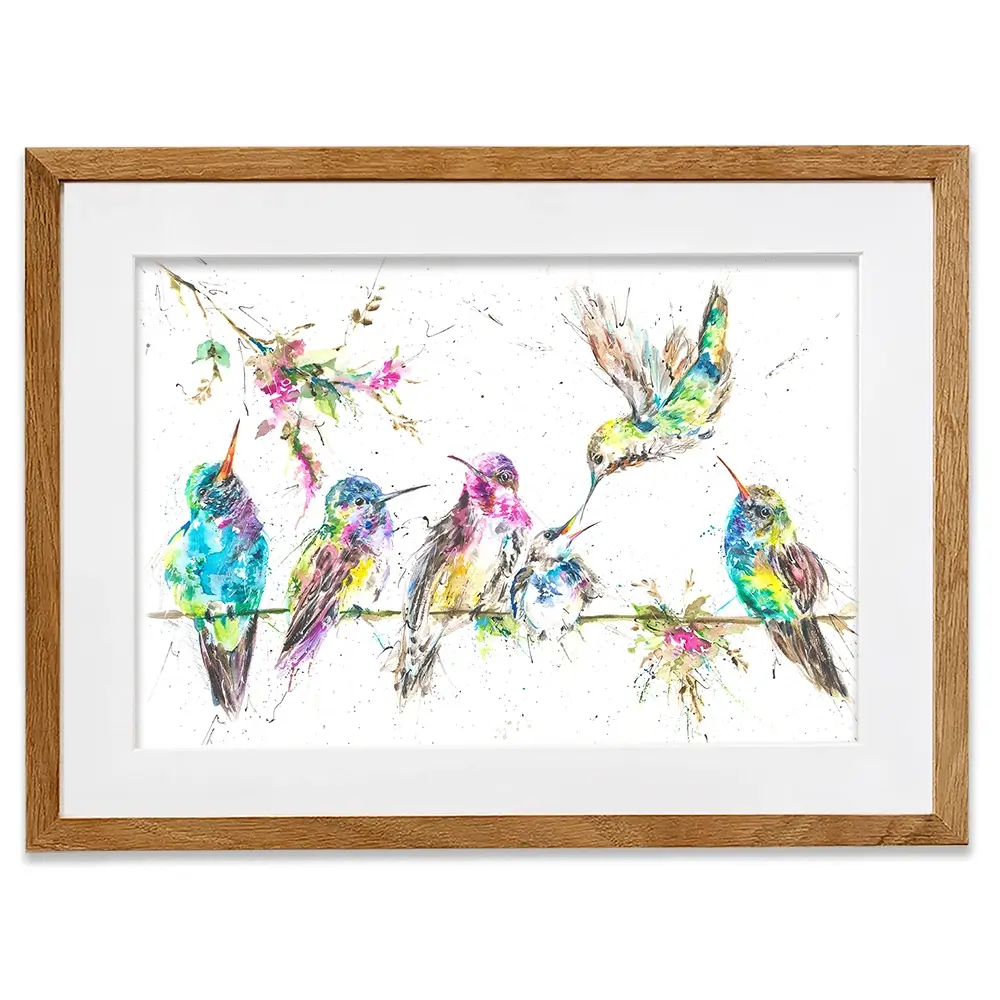 Hummingbirds Framed Art Print Hummingbirds Framed Art Print wall art product Nicola Jane Rowles