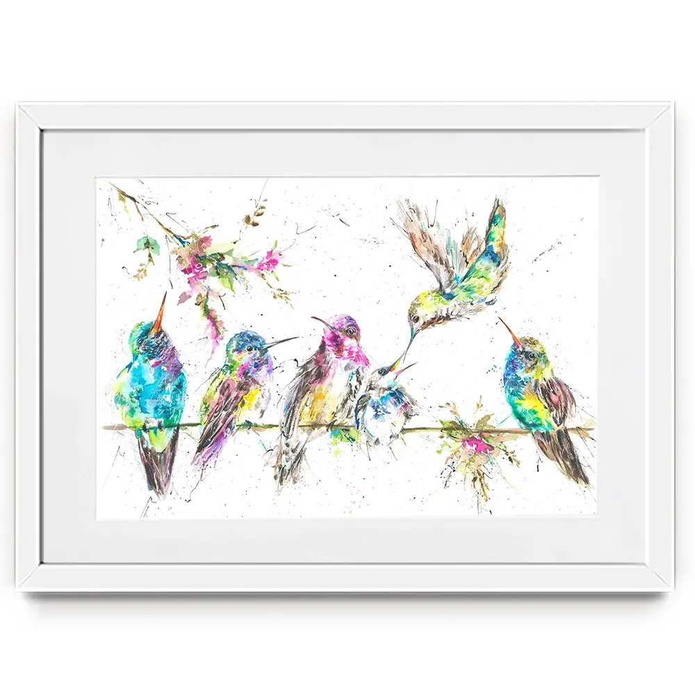 Hummingbirds Framed Art Print Hummingbirds Framed Art Print wall art product Nicola Jane Rowles