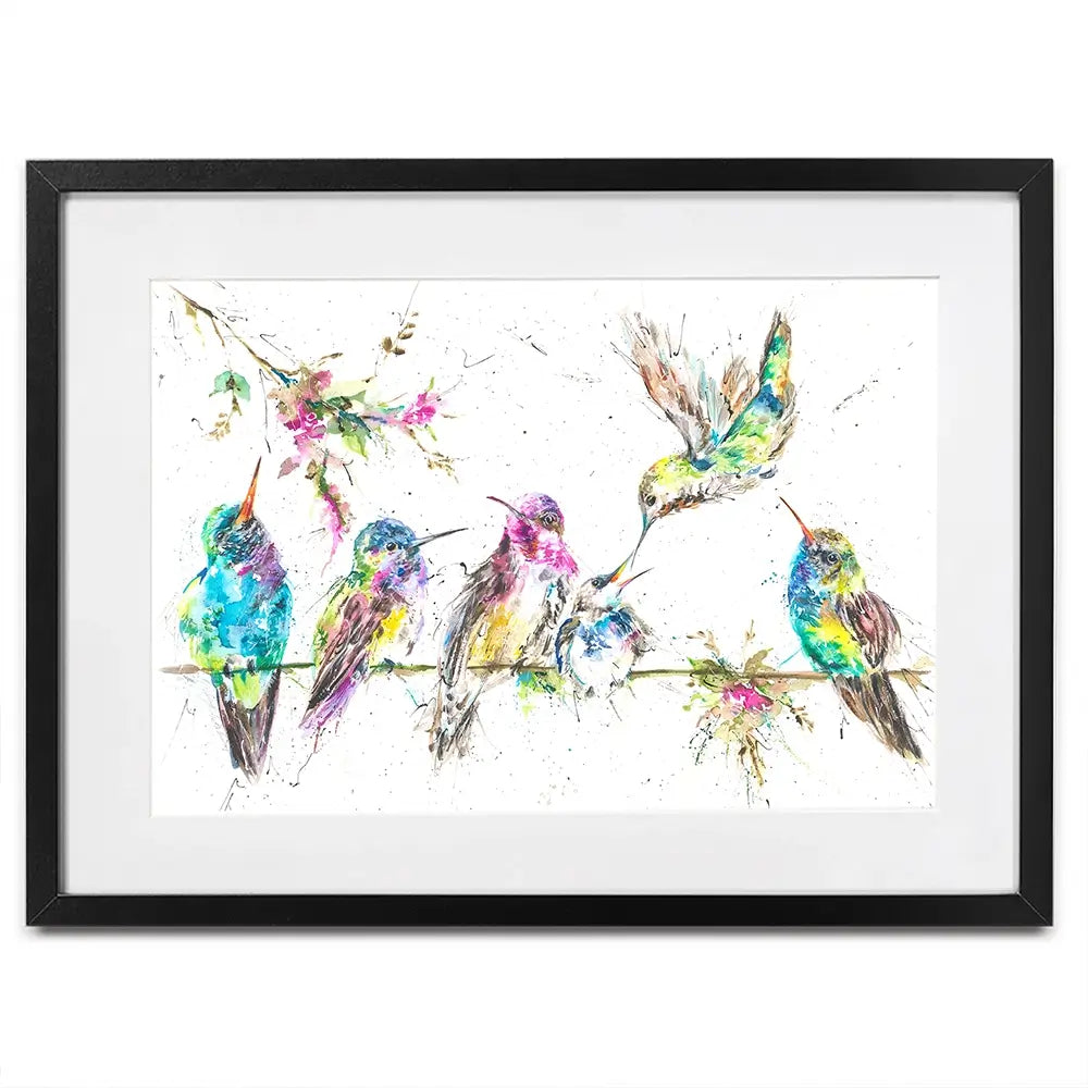 Hummingbirds Framed Art Print Hummingbirds Framed Art Print wall art product Nicola Jane Rowles