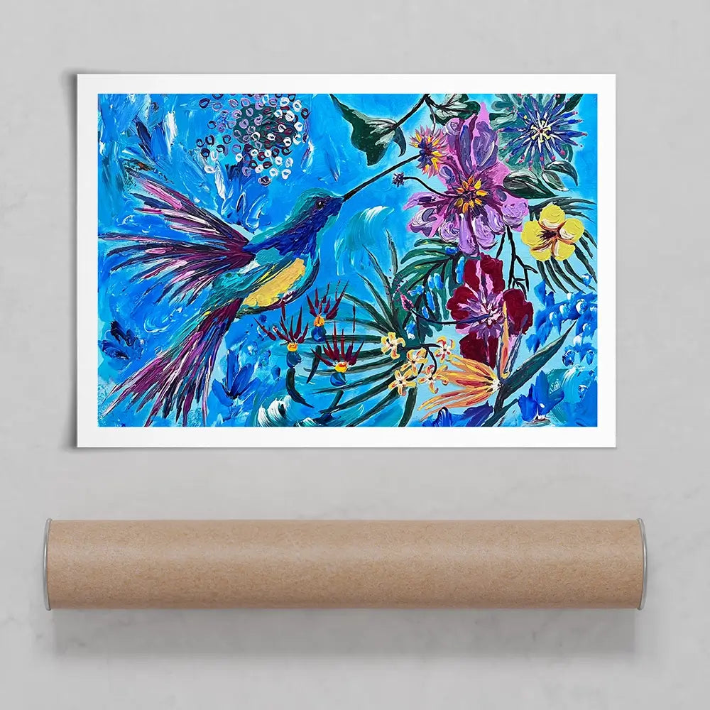 Hummingbirds In Flight Art Print Hummingbirds In Flight Art Print wall art product Jo Mulligan
