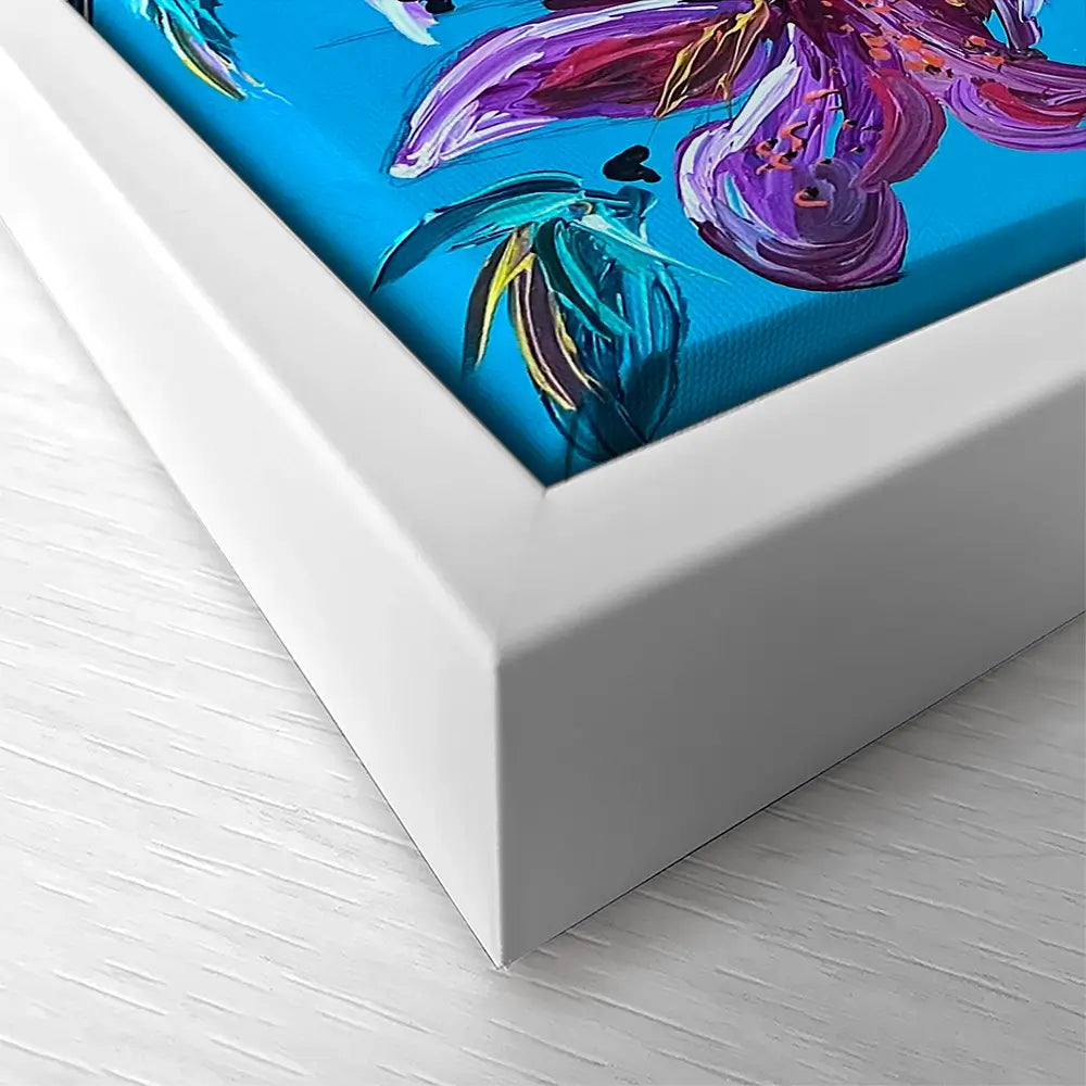 Hummingbirds Kiss Square Canvas Print Hummingbirds Kiss Square Canvas Print wall art product Jo Mulligan